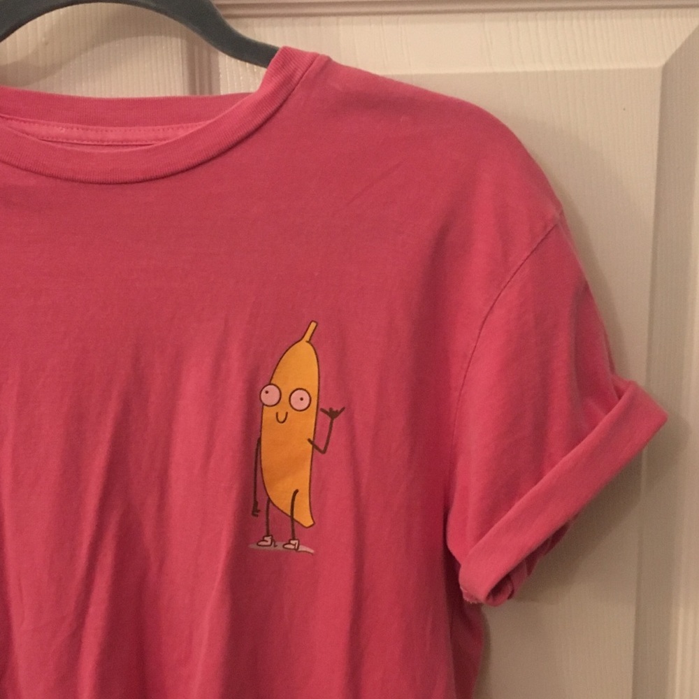 CUTE Banana Shaka Pink Crop Top